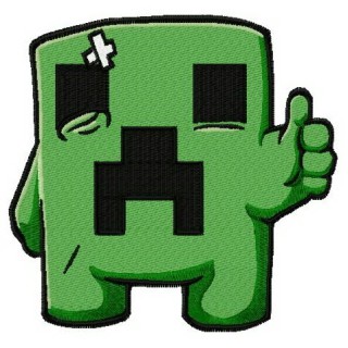 Happy Creeper embroidery design - Embroidery Design