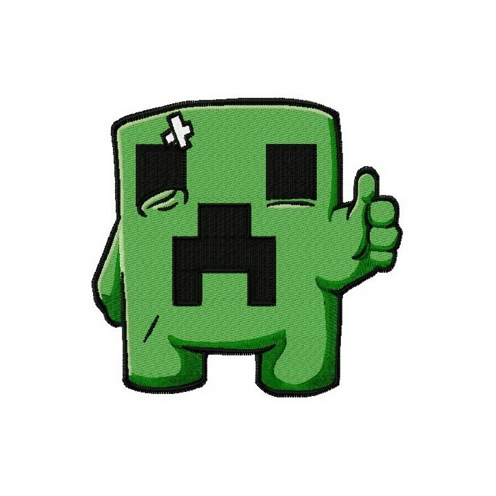 Happy Creeper embroidery design - Embroidery Design