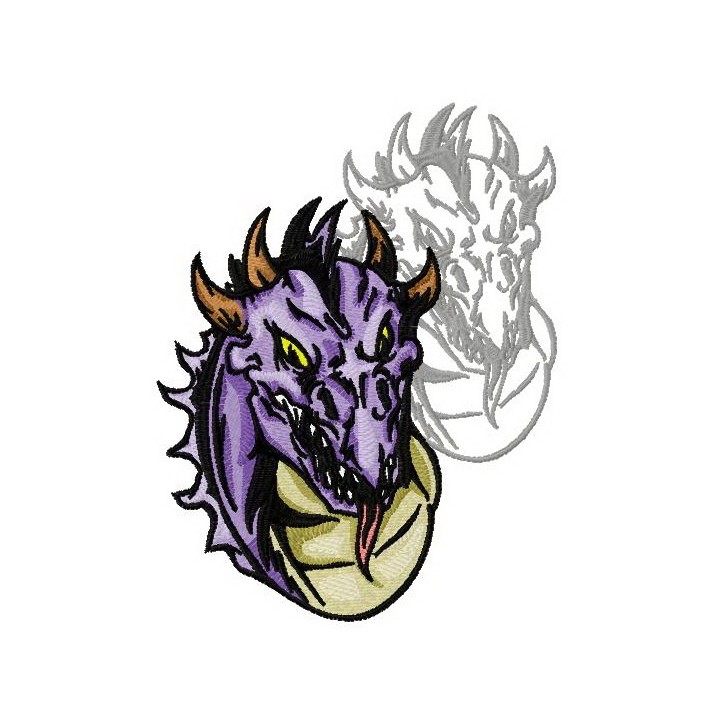 Dragon's shadow 8 embroidery design - Embroidery Design