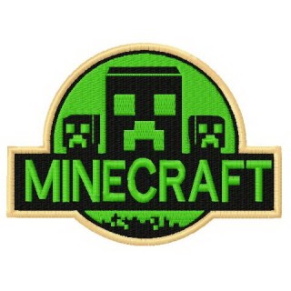 Minecraft badge embroidery design - Embroidery Design