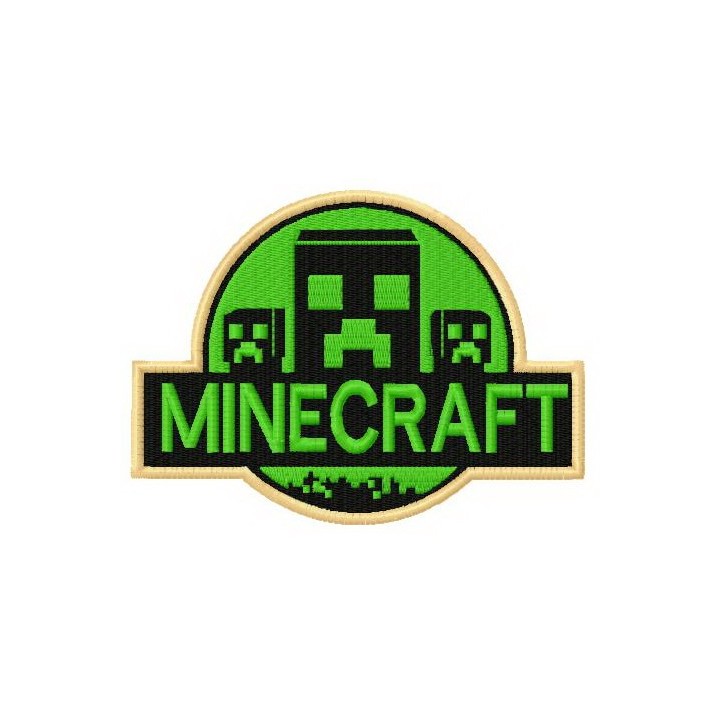 Minecraft badge embroidery design - Embroidery Design