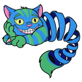 Cheshire crazy mood embroidery design - Embroidery Design