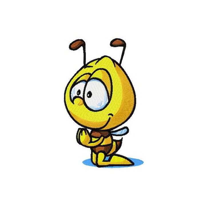 Bee praying embroidery design - Embroidery Design
