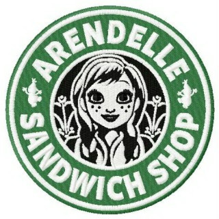 Arendelle sandwich shop embroidery design - Embroidery Design