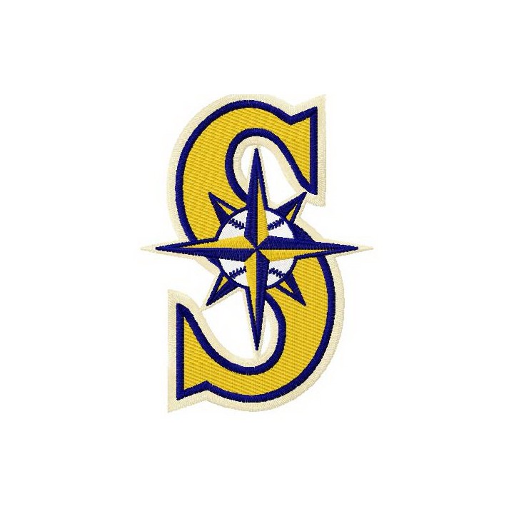 Seattle Mariners cap insignia embroidery design - Embroidery Design