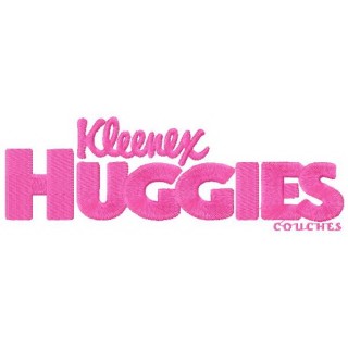 Kleenex Huggies couches logo embroidery design - Embroidery Design