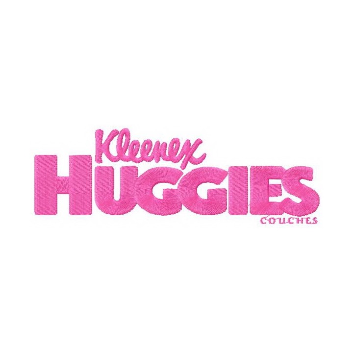 Kleenex Huggies couches logo embroidery design - Embroidery Design
