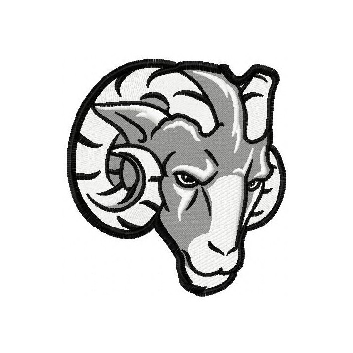 Fordham Rams logo 2 embroidery design - Embroidery Design