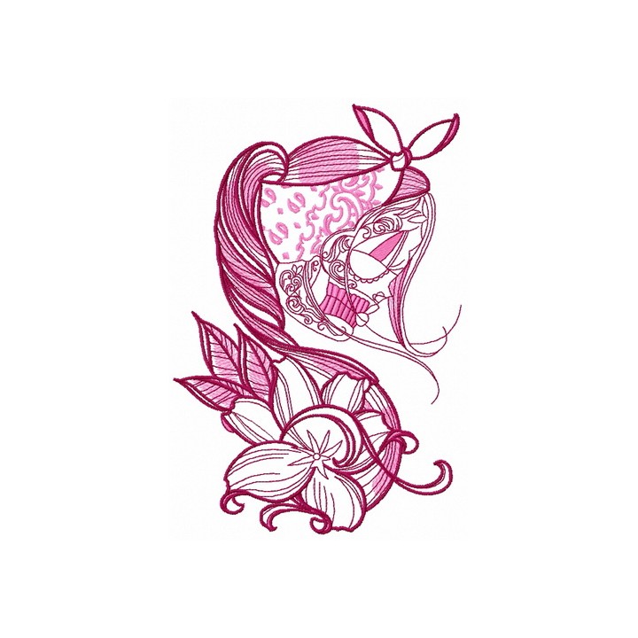 Wild lily 2 embroidery design - Embroidery Design