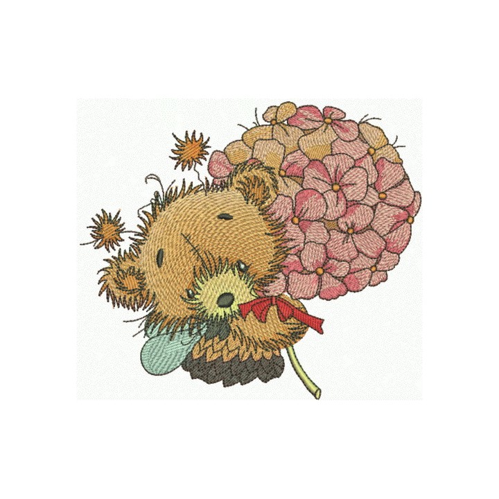 Teddy bear fairy 3 embroidery design - Embroidery Design