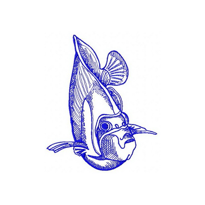 Tropical fish 2 embroidery design - Embroidery Design