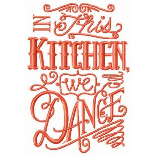 Kitchen dance embroidery design - Embroidery Design