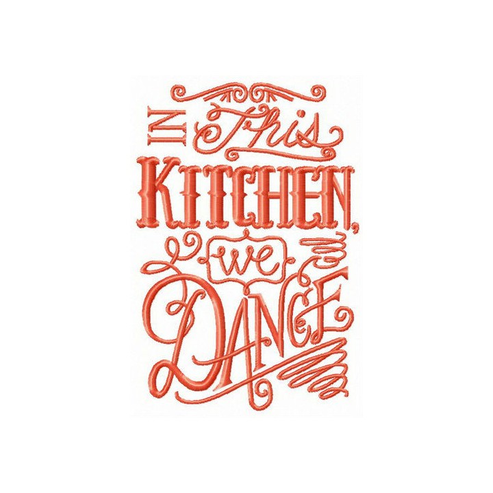 Kitchen dance embroidery design - Embroidery Design