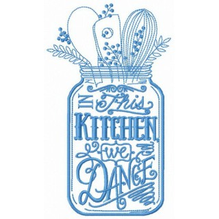 Kitchen utensils embroidery design - Embroidery Design