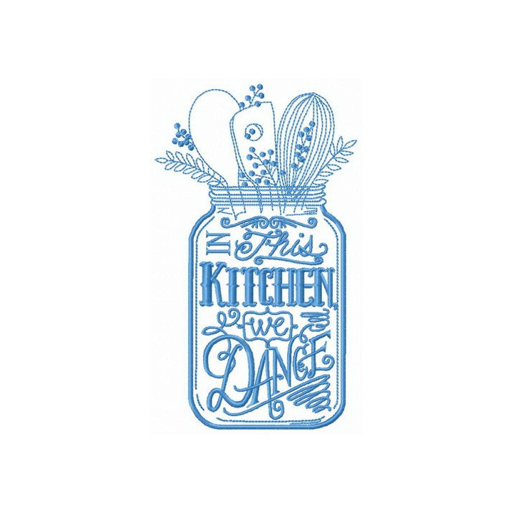 Kitchen utensils embroidery design - Embroidery Design