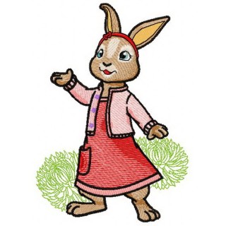 Bunny girl 3 embroidery design - Embroidery Design