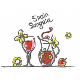 Spain Sangria 2 embroidery design - Embroidery Design