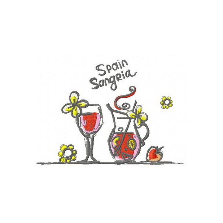 Spain Sangria 2 embroidery design - Embroidery Design