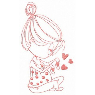 Adorable baby's  bootees embroidery design - Embroidery Design