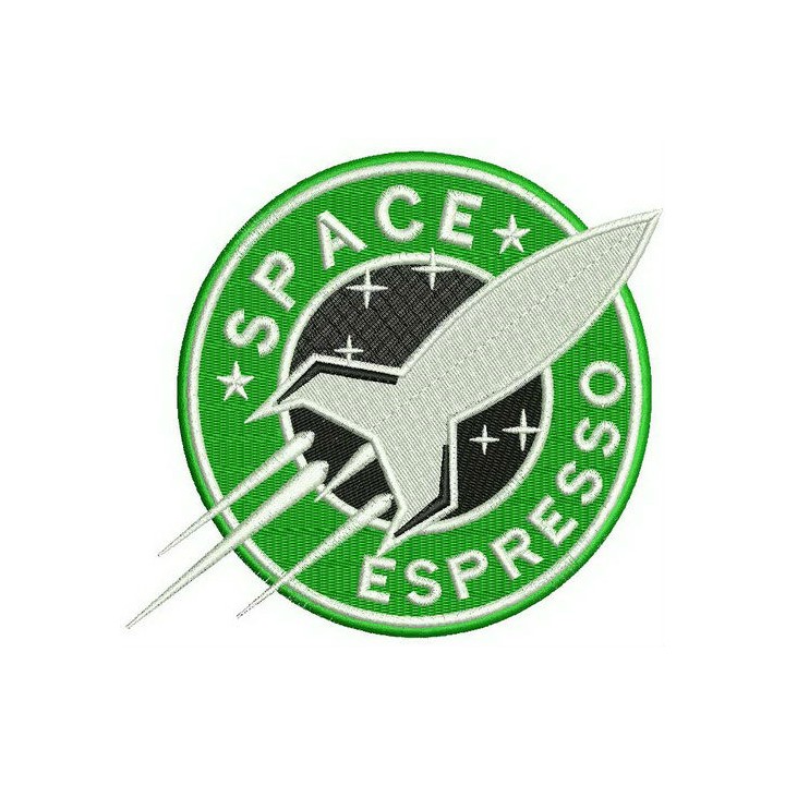 Space espresso embroidery design - Embroidery Design