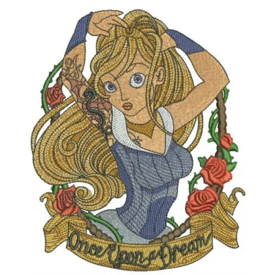 Preview of the Mythical Dreams Aurora embroidery design featuring enchanting motifs for versatile stitching projects.