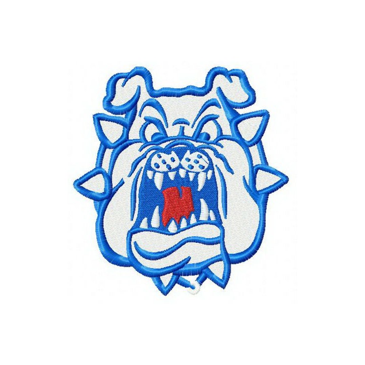 Fresno State Bulldogs logo 2 embroidery design - Embroidery Design