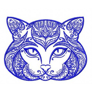 Ornament cat 2 embroidery design - Embroidery Design