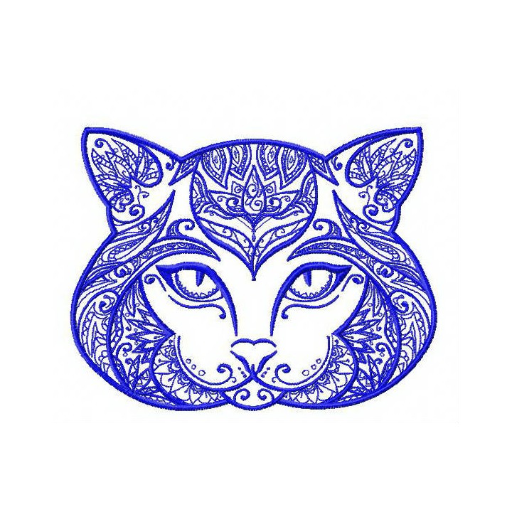 Ornament cat 2 embroidery design - Embroidery Design