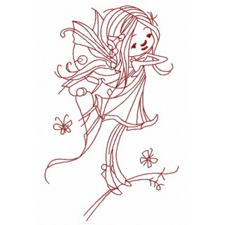 Young fairy 5 embroidery design - Embroidery Design