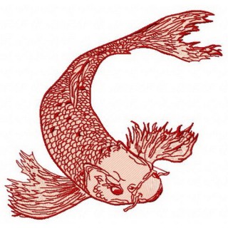 Koi 2 embroidery design - Embroidery Design