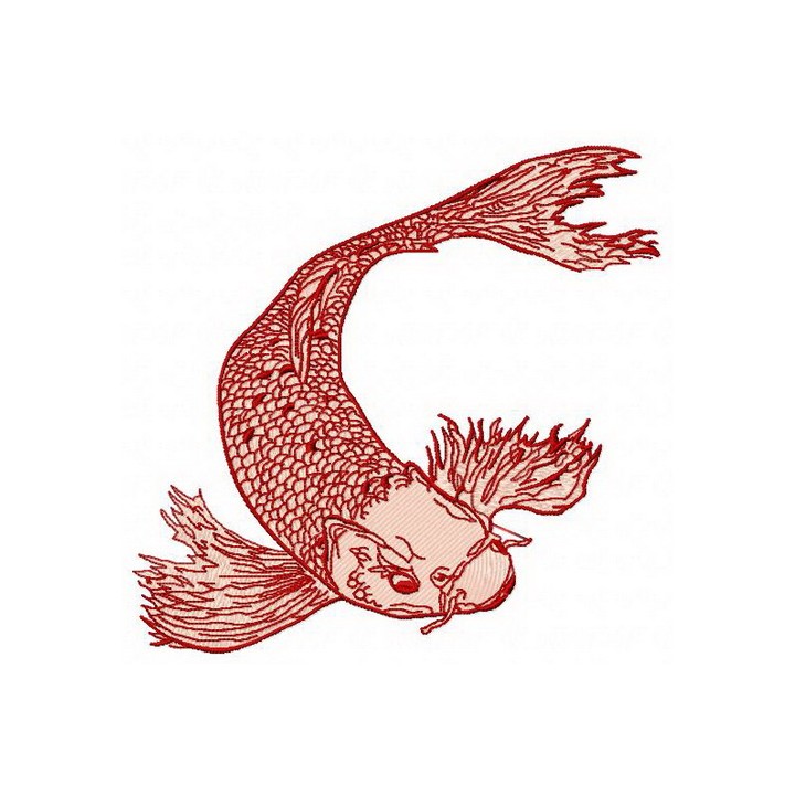 Koi 2 embroidery design - Embroidery Design