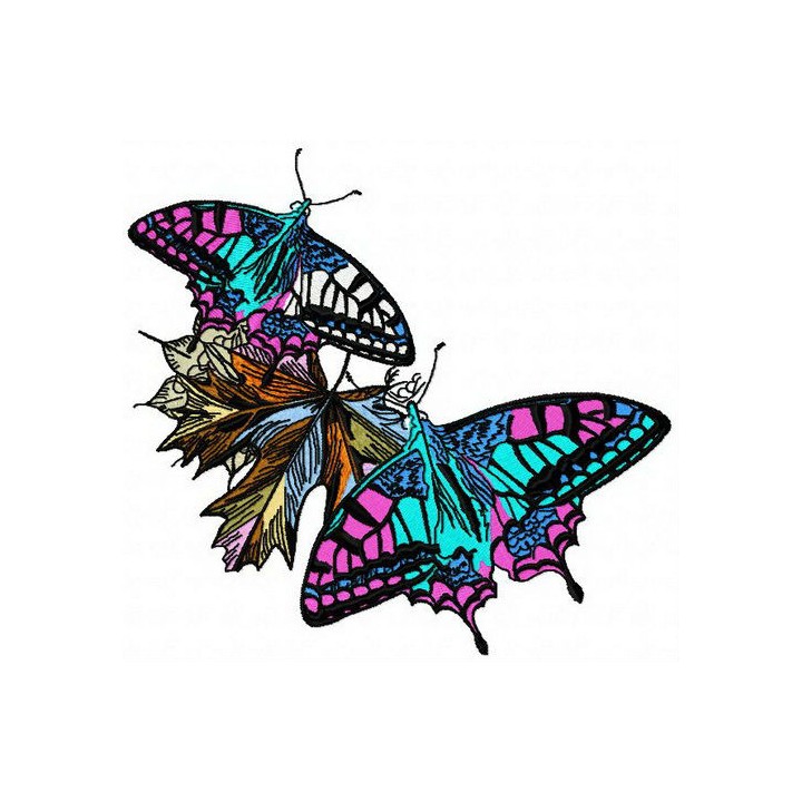 Autumn butterflies 6 embroidery design - Embroidery Design