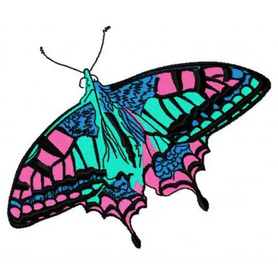 Butterfly 19 embroidery design preview showcasing a vibrant butterfly motif for creative stitching projects.
