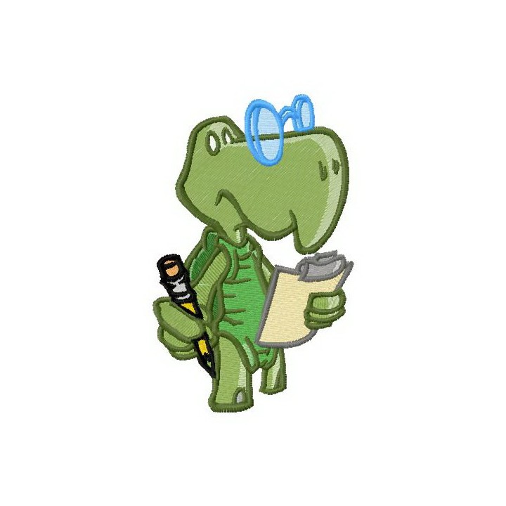 Wise turtle embroidery design - Embroidery Design