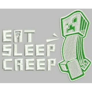 Eat, sleep, creep embroidery design - Embroidery Design