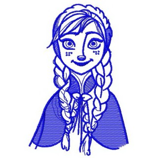 Anna sketch 3 embroidery design - Embroidery Design