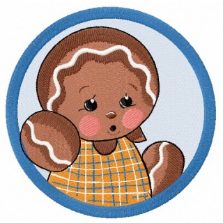 Gingerbread boy 6 embroidery design - Embroidery Design