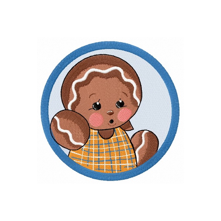 Gingerbread boy 6 embroidery design - Embroidery Design