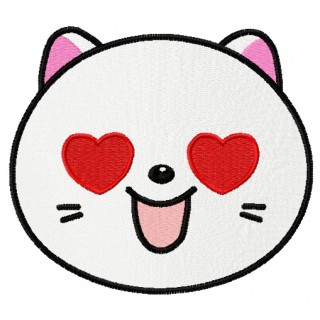 Kitty in love 2 embroidery design - Embroidery Design