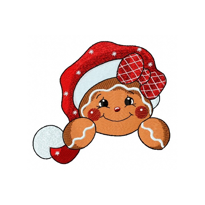 Gingerbread cupcake 3 embroidery design - Embroidery Design