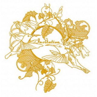 Invitation 2 embroidery design - Embroidery Design