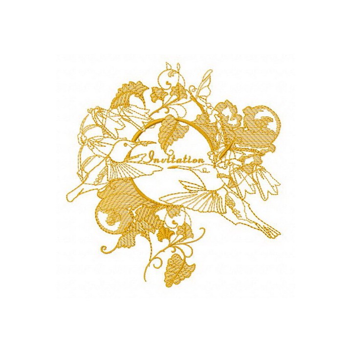 Invitation 2 embroidery design - Embroidery Design
