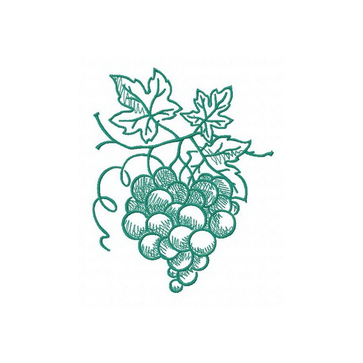 Green grapes 2 embroidery design - Embroidery Design