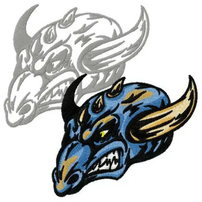 Preview of the Dragon's Shadow 6 embroidery design featuring a mystical dragon motif for creative stitching projects.