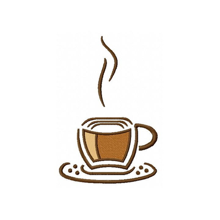 Coffee cup 18 embroidery design - Embroidery Design