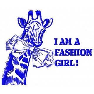 I am a fashion girl 2 embroidery design - Embroidery Design