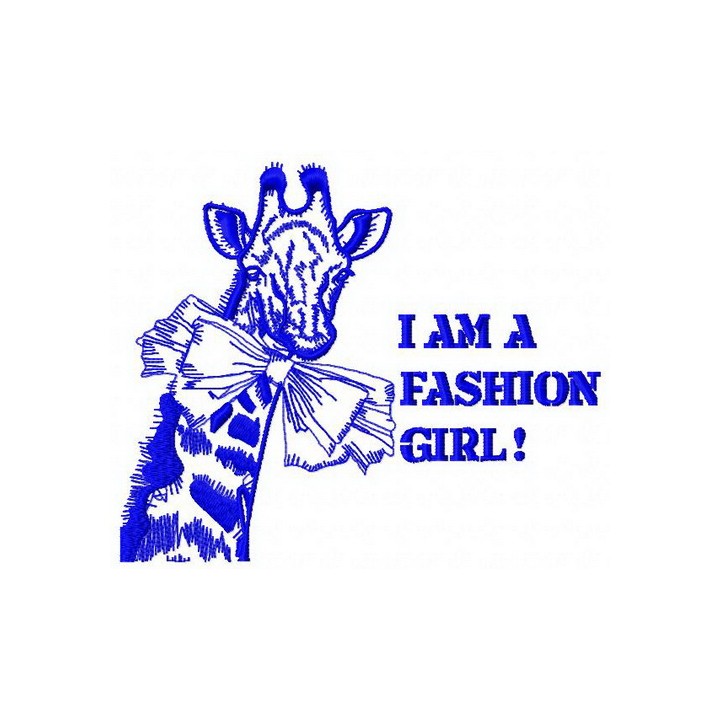 I am a fashion girl 2 embroidery design - Embroidery Design