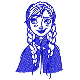 Anna sketch 2 embroidery design - Embroidery Design