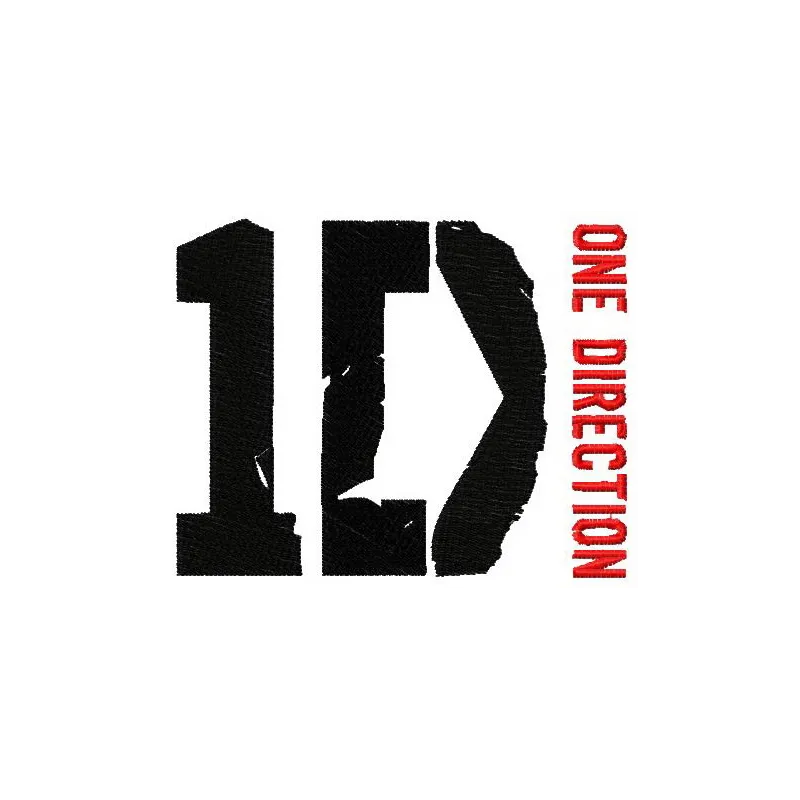 One Direction logo embroidery design showcasing a stylish music-themed pattern for stitching on apparel and accessories.