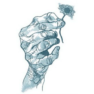 Flower in your hand embroidery design - Embroidery Design